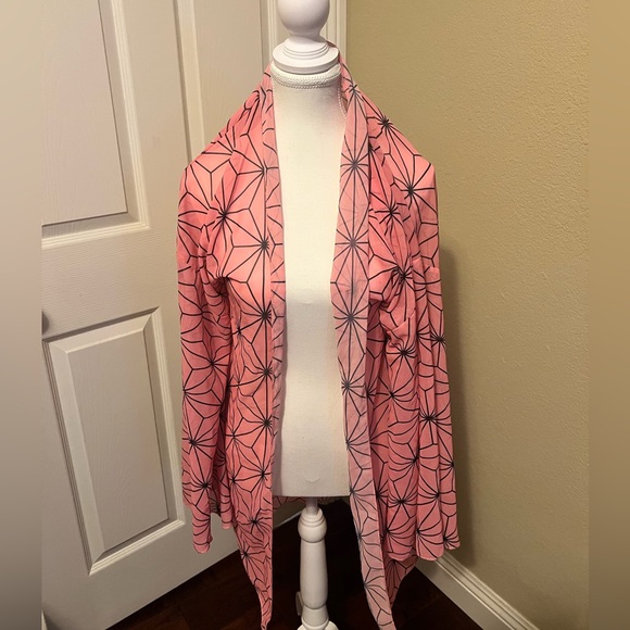 Nezuko Bikini Swimsuit Kimono Cardigan Cover Up - Picture 3 of 4